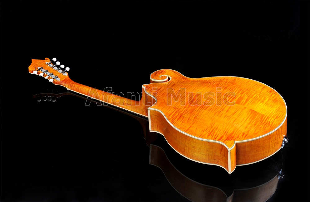 Afanti F Hole Solid Flamed Maple Dovetail Neck Joint F Mandocello