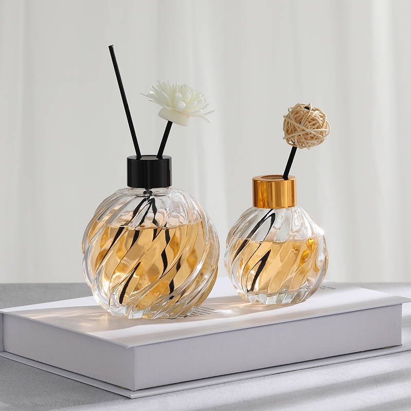 Empty Square Home Diffuser Glass Bottle