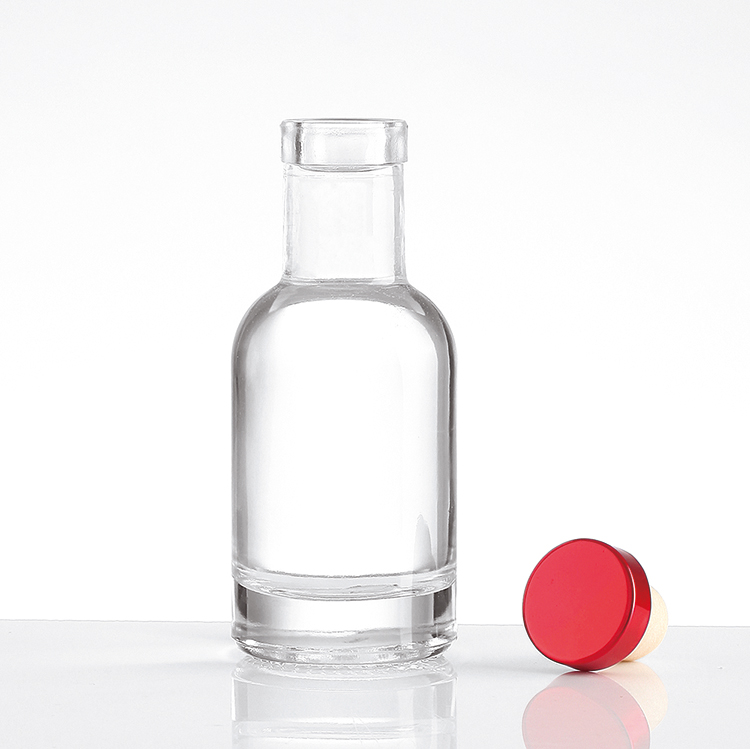 Glass wine empty mini liquor bottle
