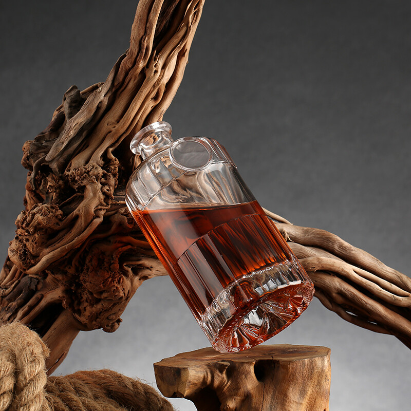 750ml glass empty  whiskey bottle