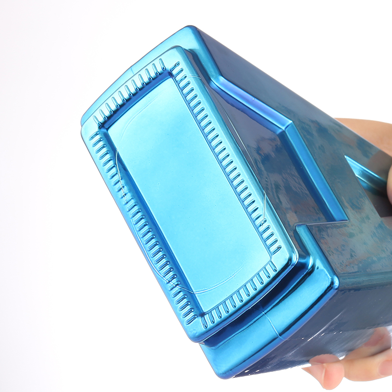 Blue spray letter A whiskey bottle