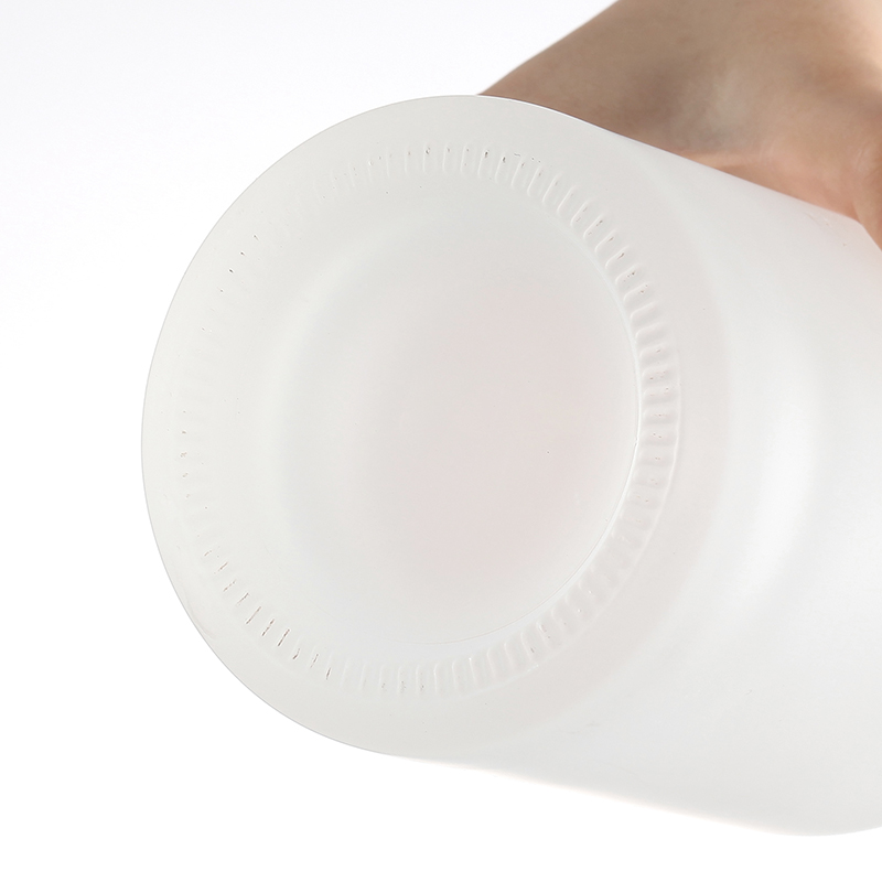 Custom frosted classic round bottle