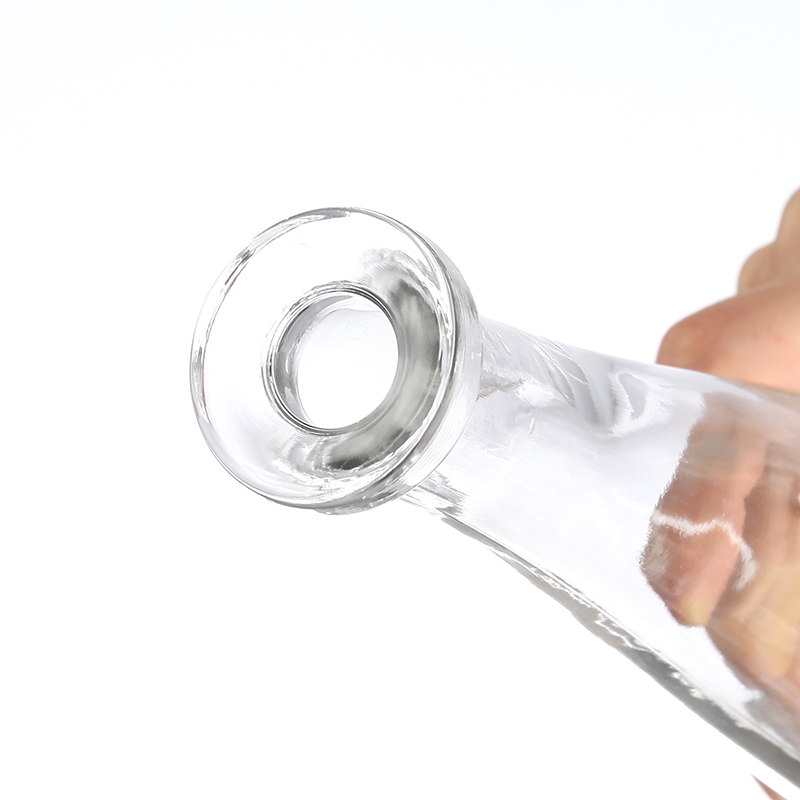 Long neck square liquor bottle