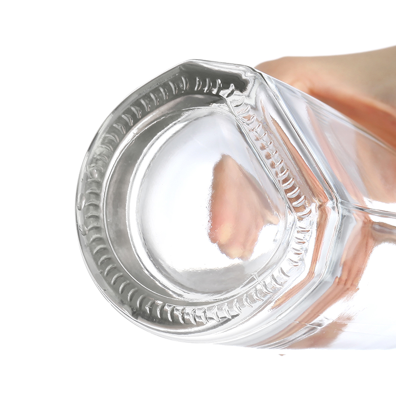 Long neck square liquor bottle