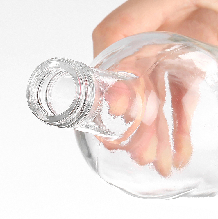 Whiskey glass bottle with custom label