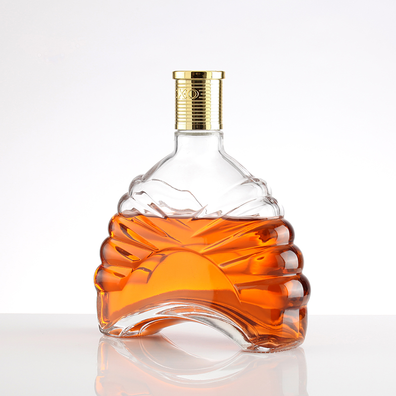 700ml empty glass crystal liquor glass brandy bottle