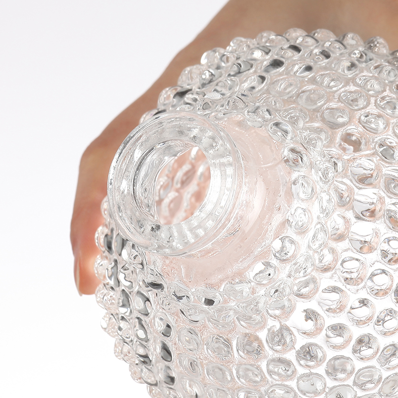 Crystal transparent Buddha head shape bottle