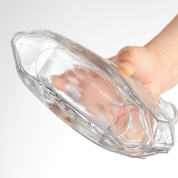 Custom design crystal glass bottle for brandy
