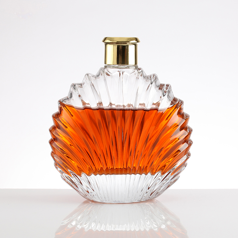 Vertical Bar Shell Pattern Brandy Bottle