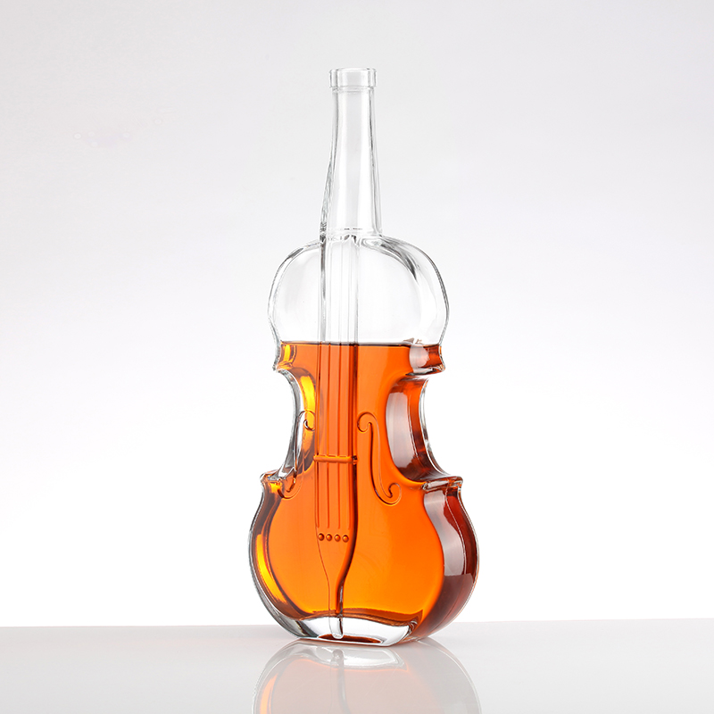 Violin Complex Shape Glass Bottle