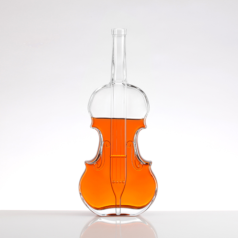 Violin Complex Shape Glass Bottle