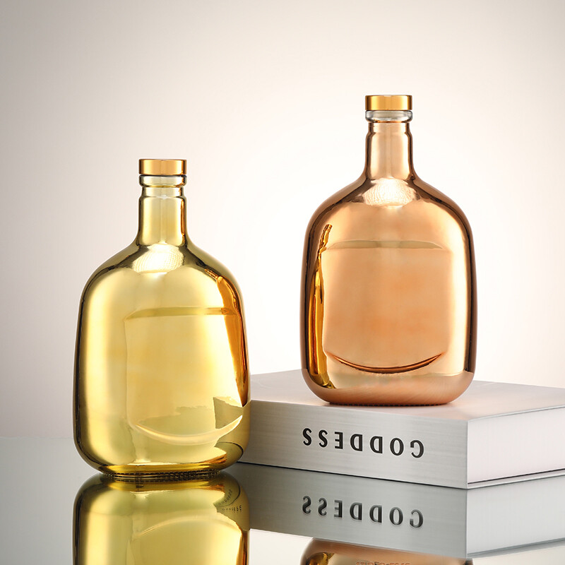 Gold-plated glass bottle