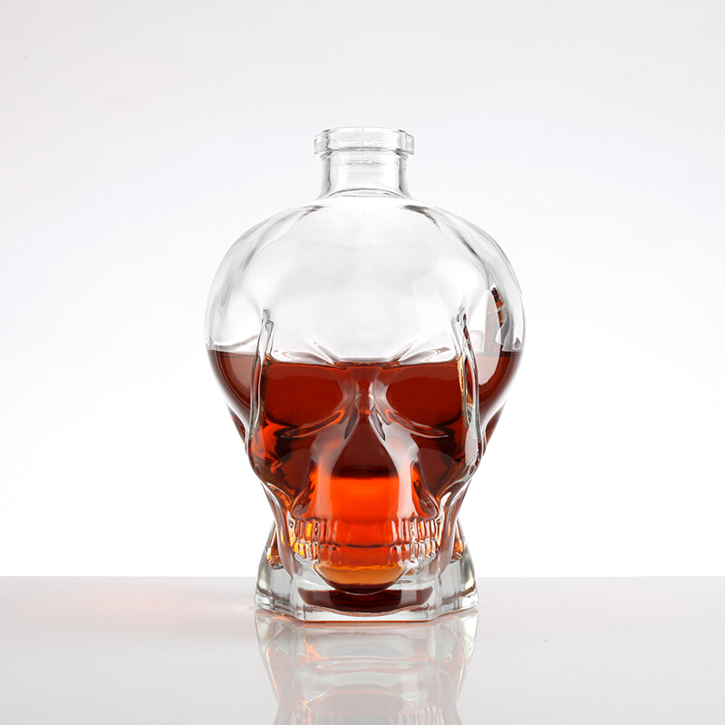 Skull Glass Bottle
