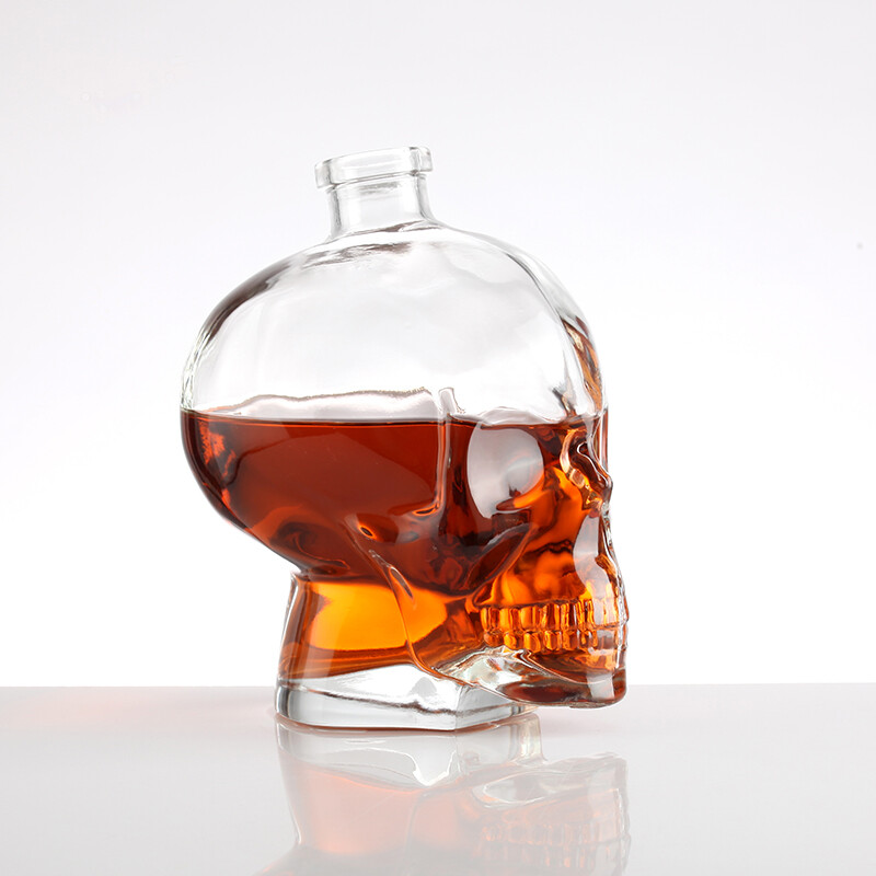 Skull Glass Bottle