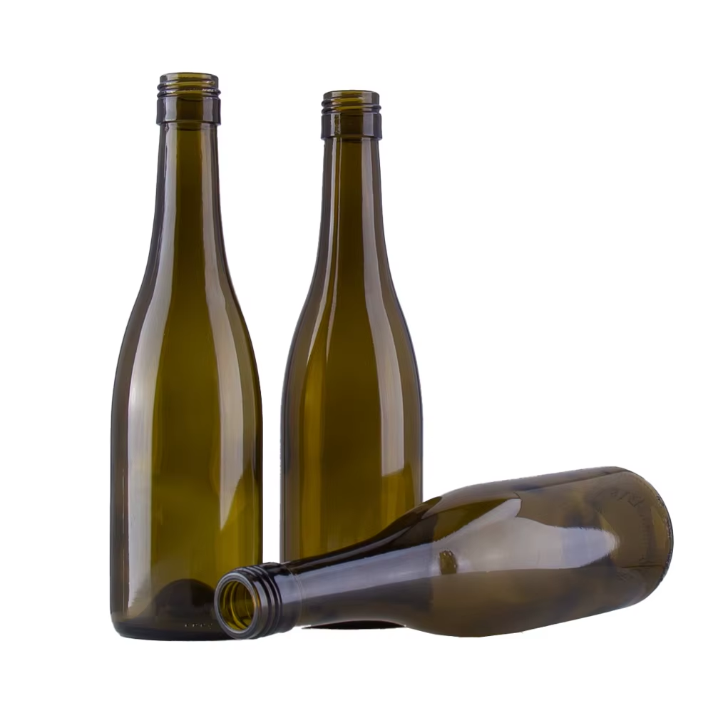 Antique Green Color Wine Glass Bottle 