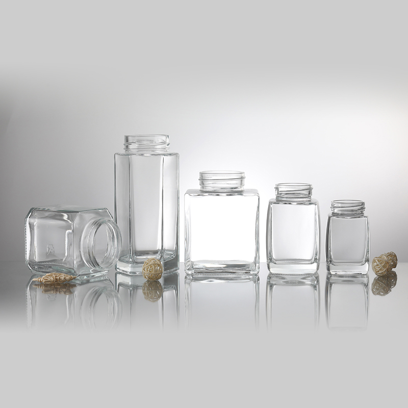 200ml Food Grade Square Glass Jar With Lid 