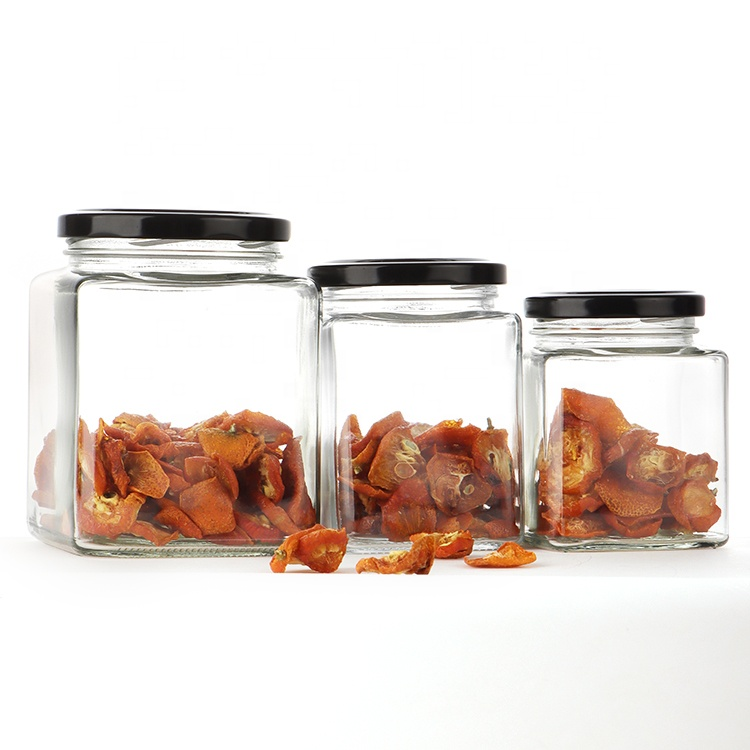 200ml Food Grade Square Glass Jar With Lid 