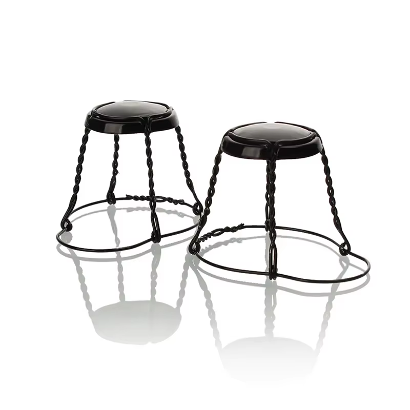 Synthetic Cork Champagne Wire Cage for Glass Bottle