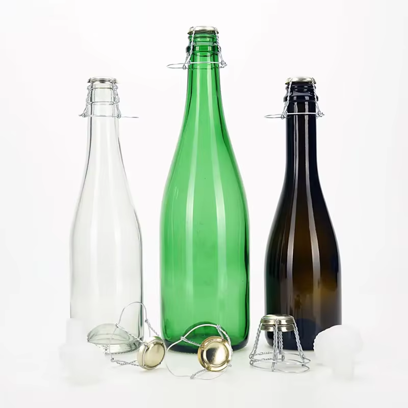 Synthetic Cork Champagne Wire Cage for Glass Bottle