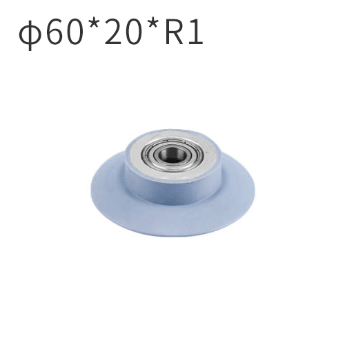 Mingde fabrication de machines 60*20*R1MM Roues en silicone importées avec goupilles pour machine d'emballage de profilés