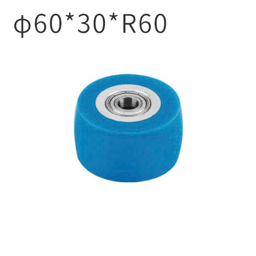 Mingde fabrication de machines Roue en silicone 60*30*R60MM avec goupille pour machine d'emballage de profilés