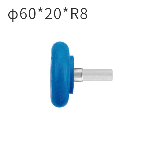 Mingde maquinaria de fabricación Rueda de silicona de 60*20*R8MM con pasador para máquina de envolver perfiles