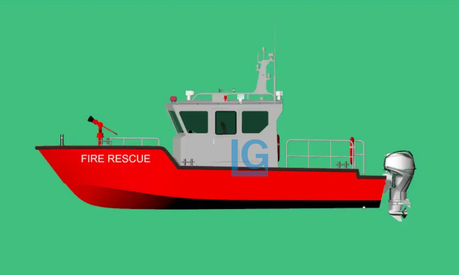 9m aluminum fire boat
