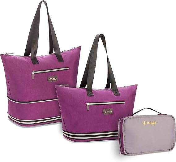 biaggi ZipSak Boost! Foldable Travel Tote – Lightweight, TSA Approved, Convertible Carryall for Airplane, Gym, Weekender