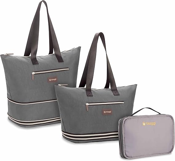 biaggi ZipSak Boost! Foldable Travel Tote – Lightweight, TSA Approved, Convertible Carryall for Airplane, Gym, Weekender