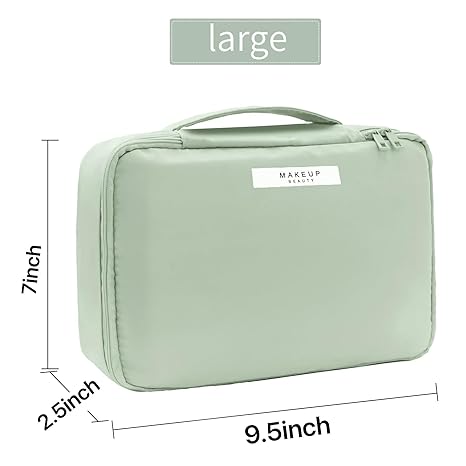 Travel Makeup Bag Cosmetic Bag Makeup Bag Toiletry bag for women and men (Green)