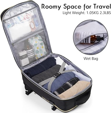  Carry On Backpack for Women,Flight Approved Large Travel Laptop Backpack Water Resistant Luggage Travel Bag for Weekender Business