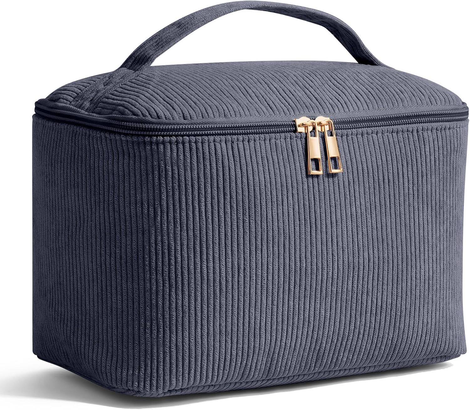 Makeup Bag Cosmetic Bag Large Capacity with Handle Make Up Bags with Mesh Pocket, Travel Makeup Bag for Women