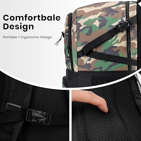 Soccer Backpack with Ball Holder,Youth soccer Bag for Basketball,Volleyball-Includes Separate Shoe Compartment&and Insulation