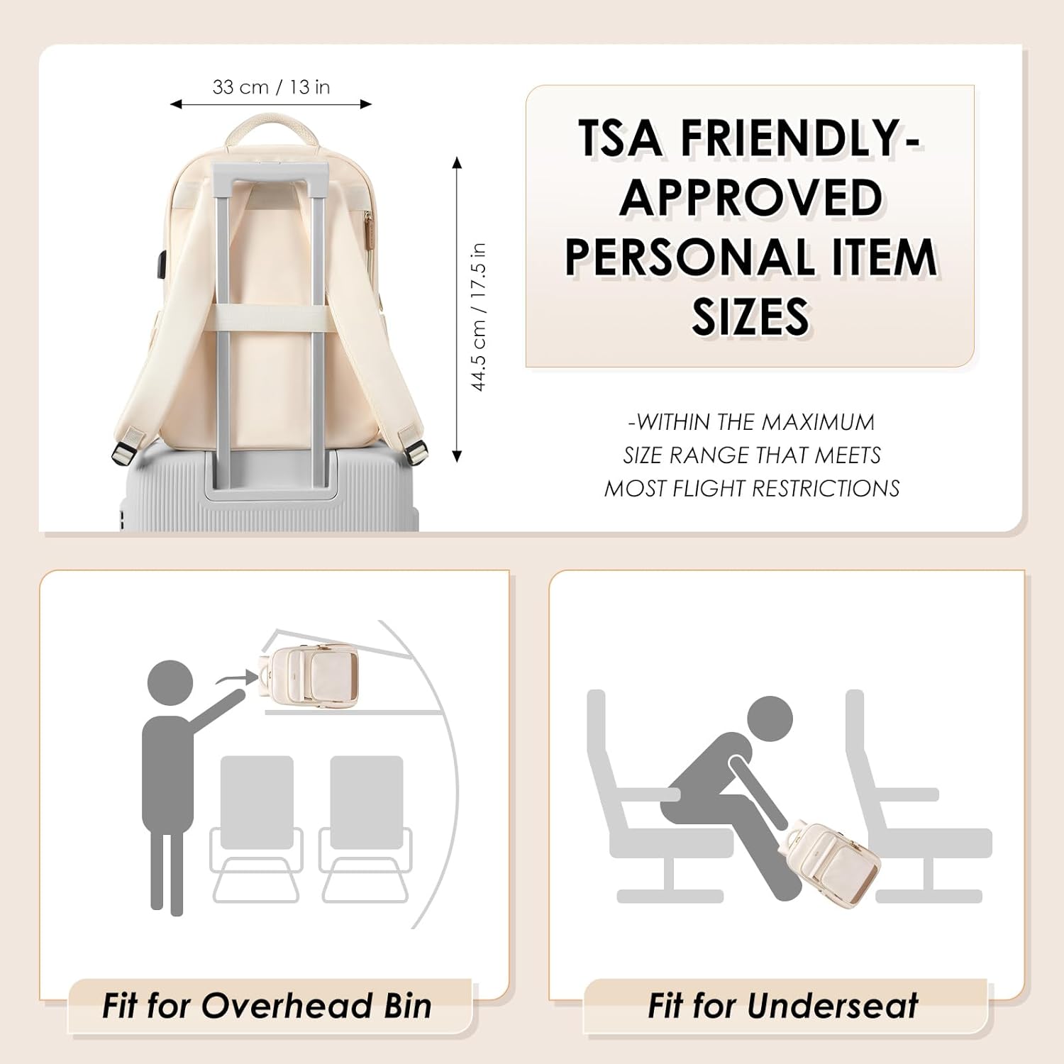 Laptop Backpack for Women,Travel Backpack with Laptop Compartment,Casual Daypack College Bookbag Computer Backpack for Work with Small Organizer Bag