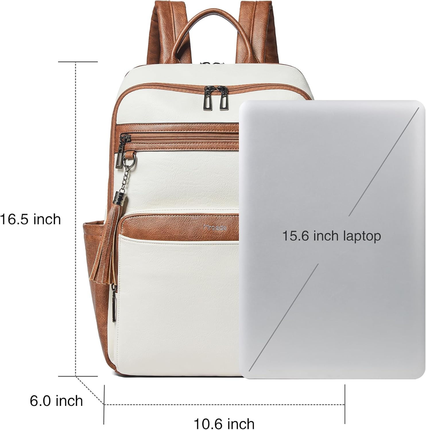 Laptop Backpack for Women 15.6 inch Laptop Leather Backpack Fashion Computer Backpacks for Work Travel College