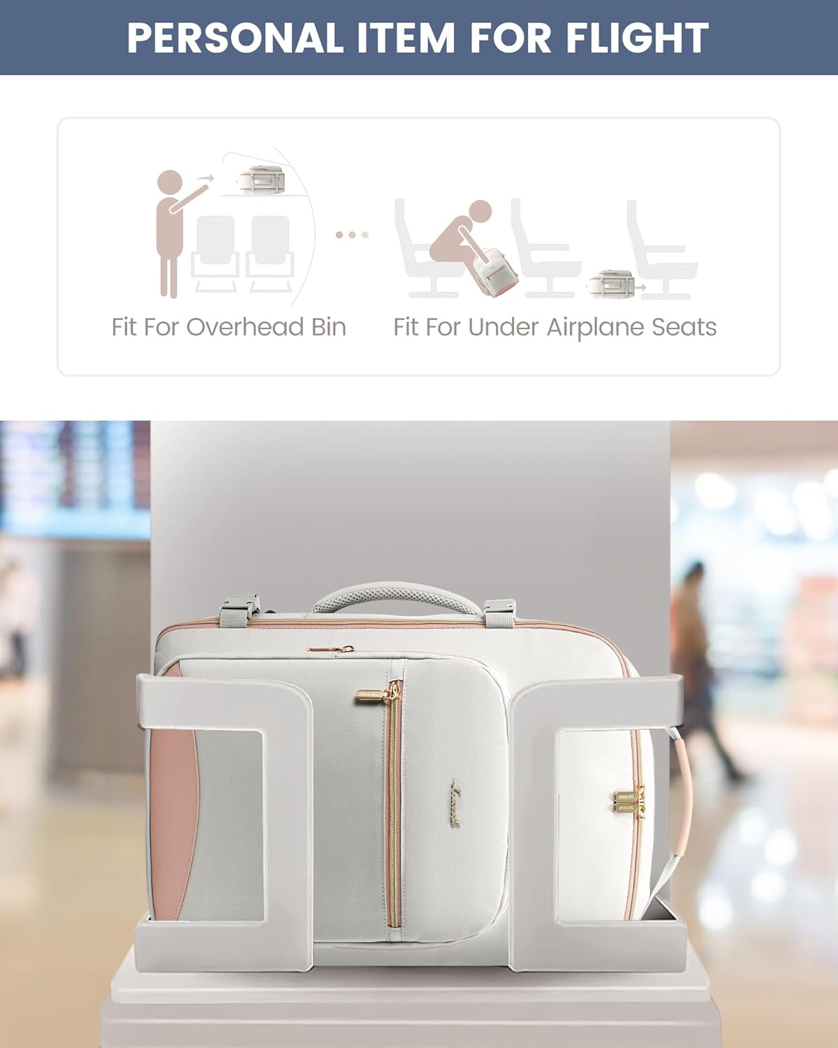 Carry on Travel Backpack, 40L Waterproof Large 17inch Laptop Luggage Daypack as Personal Item Flight Approved, Business Weekender Overnight with 3 Packing Cubes