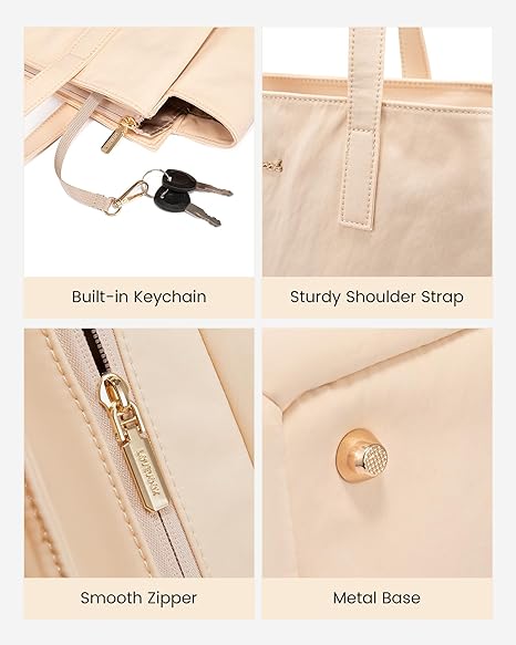 Tote Bag For Women, Large Work Tote with Zipper, Travel Shoulder Handbag, Carry on Bag for Teacher Nurse Gym