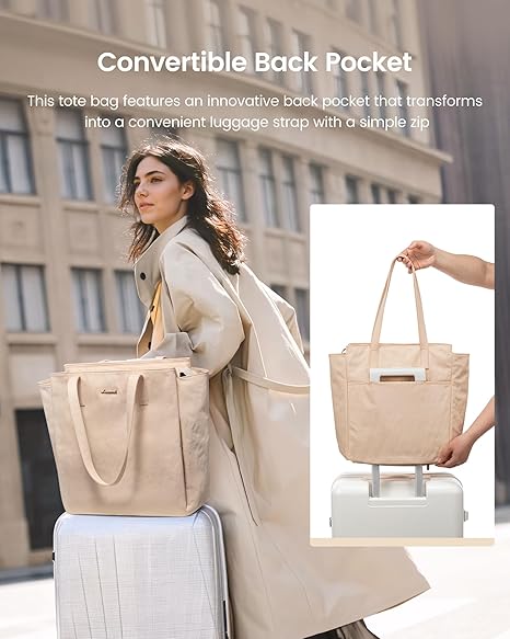 Tote Bag For Women, Large Work Tote with Zipper, Travel Shoulder Handbag, Carry on Bag for Teacher Nurse Gym