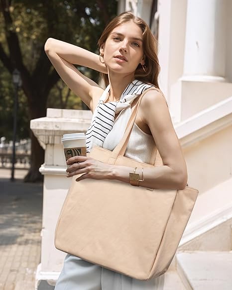 Tote Bag For Women, Large Work Tote with Zipper, Travel Shoulder Handbag, Carry on Bag for Teacher Nurse Gym