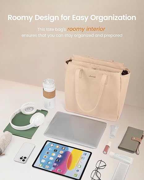 Tote Bag For Women, Large Work Tote with Zipper, Travel Shoulder Handbag, Carry on Bag for Teacher Nurse Gym