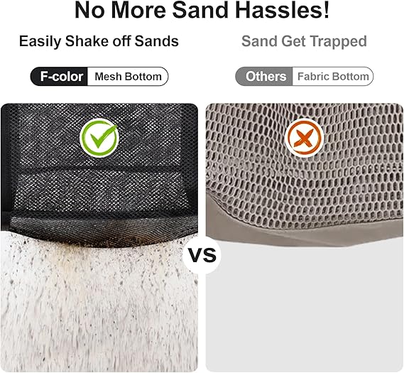  Mesh Beach Bag Family - 9 Pockets Large Beach Tote for Cruise Vacation Essentials