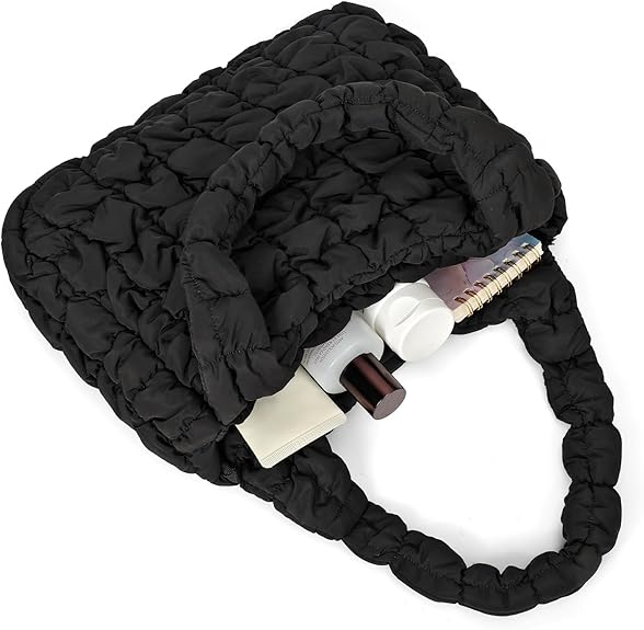 Tote Bag for Women Quilted Tote Bag Crossbody Carryall Bag Soft Puffy Hobo Handbag Puff Purse