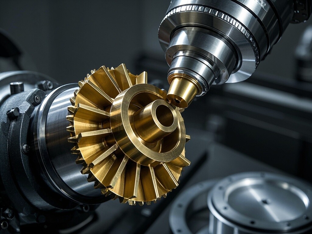 5 axis cnc milling brass bronze water pump impeller