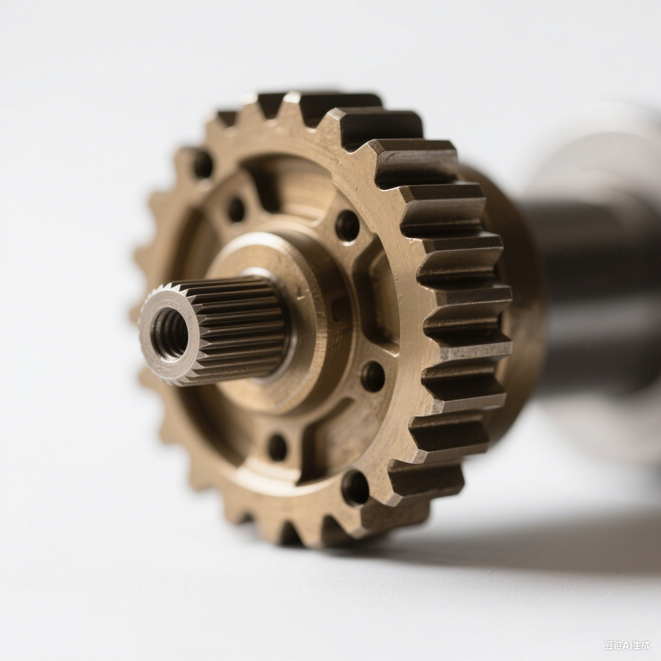 Custom Bronze Start Worm Wheel with Boring Keyway Tapped Hole