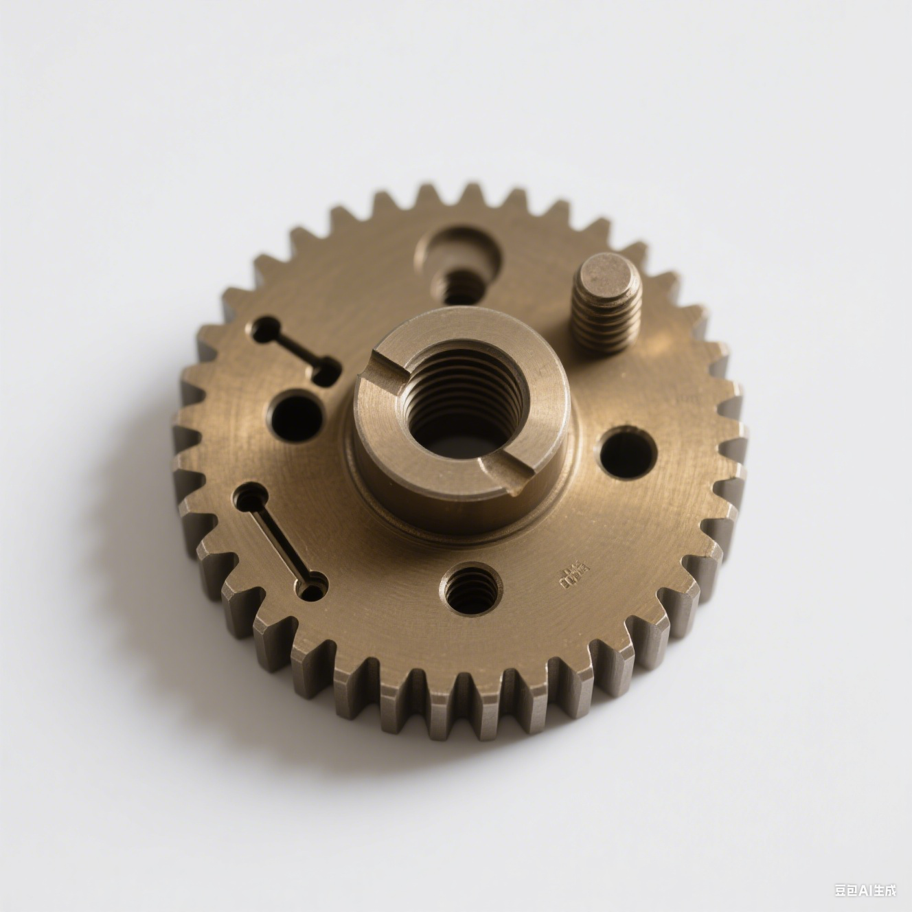 Custom Bronze Start Worm Wheel with Boring Keyway Tapped Hole