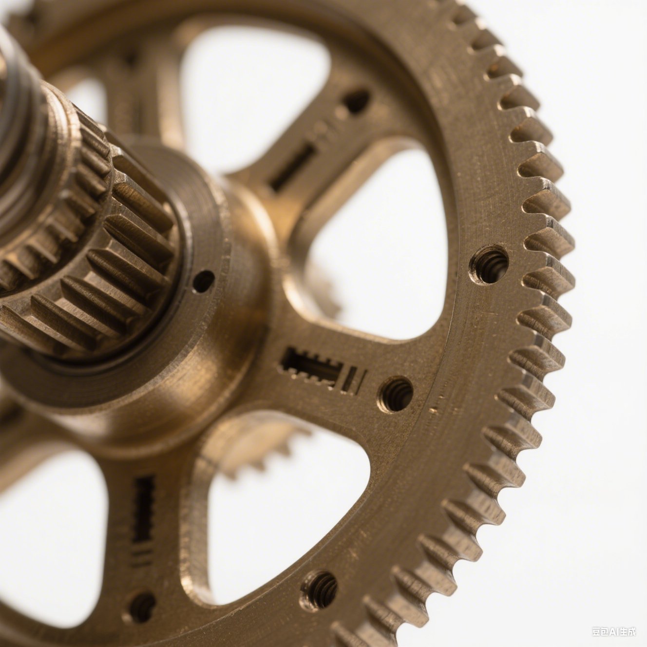 Custom Bronze Start Worm Wheel with Boring Keyway Tapped Hole