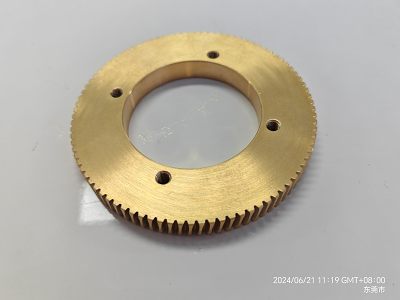 High Precision Custom CNC Turning Solid Brass Pinion Spur Gear Wheel