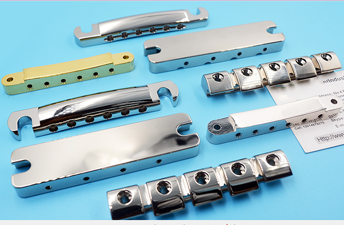  CNC Machining Chrome Plating 12 String Saddle Bass Electric Guitar Bridge