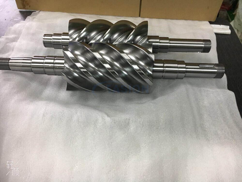 High precision machined twin compressor screw rotor