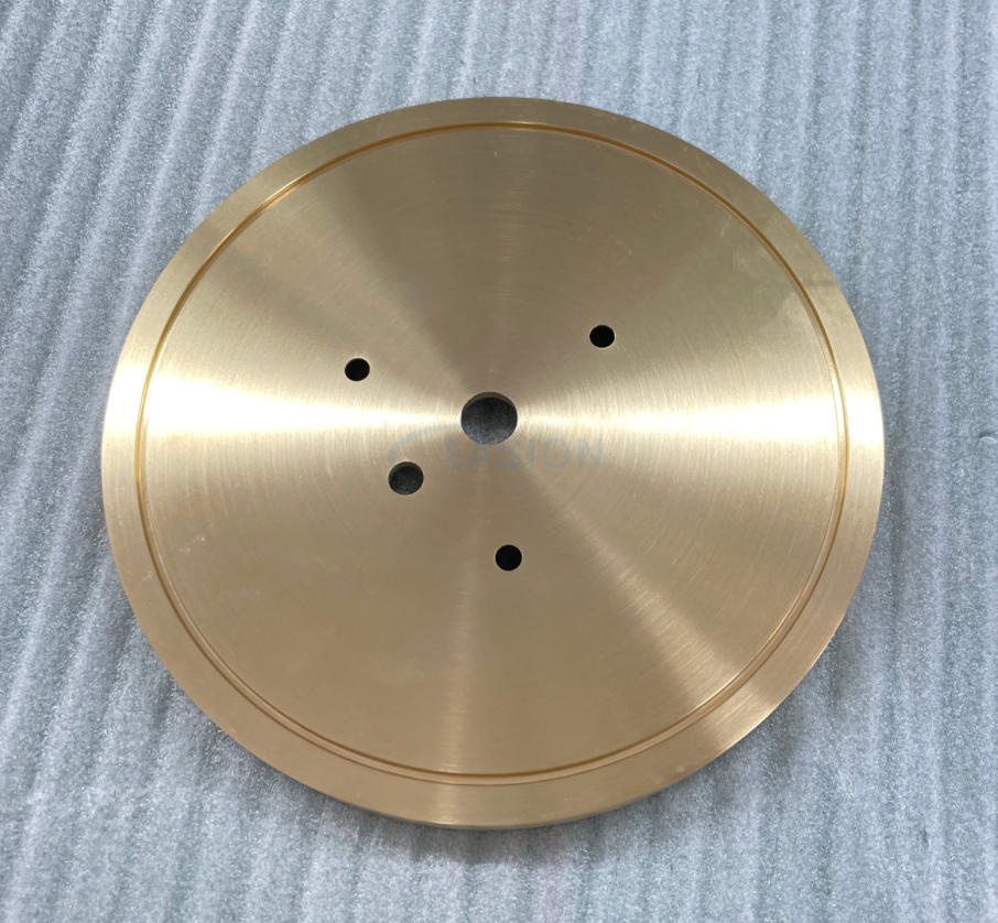 Precision cnc machined OEM customize brass lighting lamp base plate 